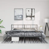 Metal Bed Frame without Mattress with Footboard Black 193x203cm 372203