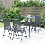 Garden Dining Set Anthracite Steel Large Foldable 3187979