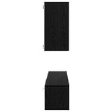 Wall TV Cabinet 3 pcs 100 x 30 x 30 cm Black Oak 3393346