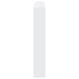 Headboard Cabinet with LED White 140x17x102 cm 839196