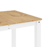 ZNTS Dining Table Panama White 180x90x75 cm Solid Wood Pine 4005710