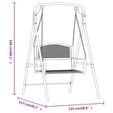 Swing Bench Black Steel Medium Durable Swing Bench 318832