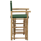Directors Chair Set of 2 Green Bamboo, fabric 313032