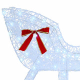 Reindeer Pull Sleigh Cold white 70 x 26 x 130 cm Acrylic 42019076