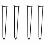 hairpin legs for console tables for Console Table 4 pcs Black 72 cm Solid Steel 4012424