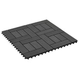 22 pcs Decking Tiles 30x30 cm 2 sqm WPC Black 277803