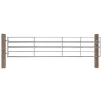 5 Bar Field Gate Steel x90 cm Silver 145987