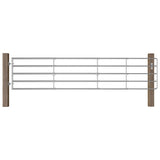 5 Bar Field Gate Steel x90 cm Silver 145987