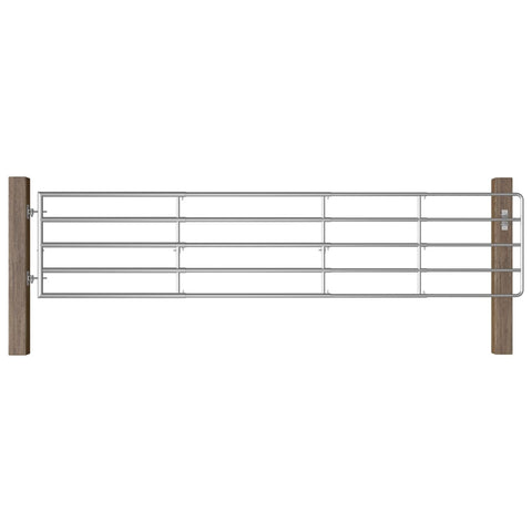 5 Bar Field Gate Steel x90 cm Silver 145987