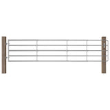 5 Bar Field Gate Steel x90 cm Silver 145987