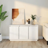 ZNTS Sideboard White 111x34x60 cm Solid Wood Pine 813810