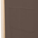 5-Panel Room Divider Brown 200x170x4 cm Fabric 248181