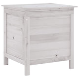 Garden Storage Box White 50x49x56.5 cm Solid Wood Fir 364749