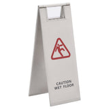 Folding Wet Floor Sign Stainless Steel 149575