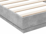 Bed Frame with LED Concrete Grey 80 x 200 cm Engineered Wood 8009008