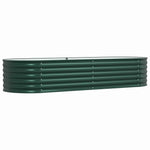 Garden Raised Bed Green 240 x 80 x 44 cm Steel 42008129