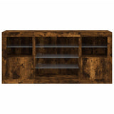 Sideboard with LED Lights Smoked Oak 142.5x37x67 cm 3209090