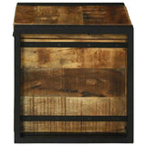 Storage Box Brown and Black 40 x 40 x 40 cm Solid Mango Wood 4016748