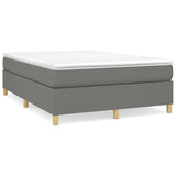 Box Spring Bed Frame Dark Grey Double Fabric 3121209