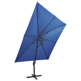 Cantilever Garden Parasol Azure Blue Polyester, Aluminium Large 312349
