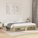 Bed Frame without Mattress Sonoma Oak 180x200 cm Super King Engineered Wood 3295452