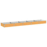 Raised Garden Bed Natural 400 x 80 x 24 cm cold-rolled steel 8006505