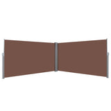 Retractable Side Awning 160x600 cm Brown 143681