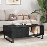 Coffee Table Black Oak 90 x 60 x 35 cm Engineered Wood 882591