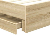 Bed Frame with Drawer Sonoma Oak 90 x 190 cm Engineer Wood 3412639