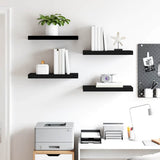 Floating Wall Shelves 4 pcs Black 50x23x3.8 cm MDF 323831