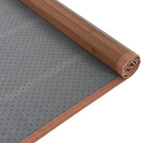 Rug Rectangular Brown80x1000 cm Bamboo 376932