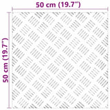 Checker Plates 2 pcs Silver 50 x 50 cm Aluminium 4104343