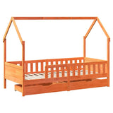 Kids Bed Frame with Drawers without Mattress 90x190 cm Single Solid Wood 3302040