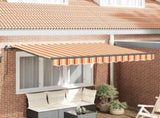 Retractable Awning Yellow and Orange 250 x 200 cm Fabric 3329400