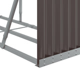 Log Holder Brown 300x45x100 cm Galvanised Steel 364576
