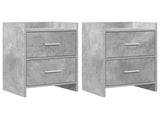 Bedside Tables 2 pcs Concrete Grey 40 x 30 x 60 cm 8010970