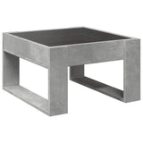 ZNTS Coffee Table with Infinity LED Concrete Grey 50x53x30 cm 847626