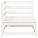 Garden Corner Sofa White Solid Wood Pine 805661