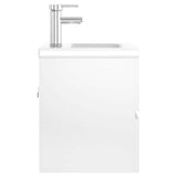 Sink Cabinet with Built-in Basin White Engineered Wood 3071621