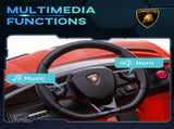 Lamborghini Licensed 12V kids Electric Car w/ Butterfly Doors, Remote, Music, Horn, Suspension - Red T3398P348405