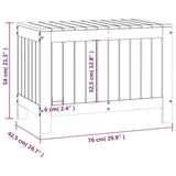 Garden Storage Box Black 76x42.5x54 cm Solid Wood Pine 823826