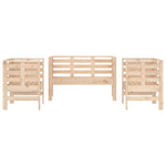 ZNTS 3 Piece Garden Lounge Set Solid Wood Pine 825142