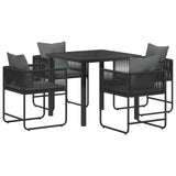 Garden Dining Set 5 pcs Black and Anthracite 80 x 80 x 73 cm 3448907
