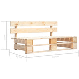 ZNTS Garden Pallet Bench Wood 45768