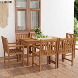 Garden Dining Set Natural Teak Fine sanded teak hardwood 3059932