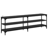 TV Cabinet Black Oak 160 x 30 x 50 cm Engineered Wood and Iron 881290