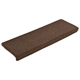 Stair Mats 15 pcs 65x21x4 cm Brown Rectangular Edge 134571