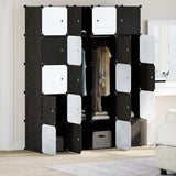 Storage Cube Organiser with 20 Cubes and Hanging Rods PP 4019586