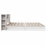 Bookcase Bed without Mattress White 180x200 cm Super King Solid Wood 3323885