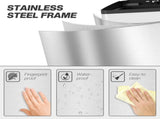 40L Dual Compartment Stainless Steel Bin, with Deodoriser Holders - Silver Tone T3398P344261